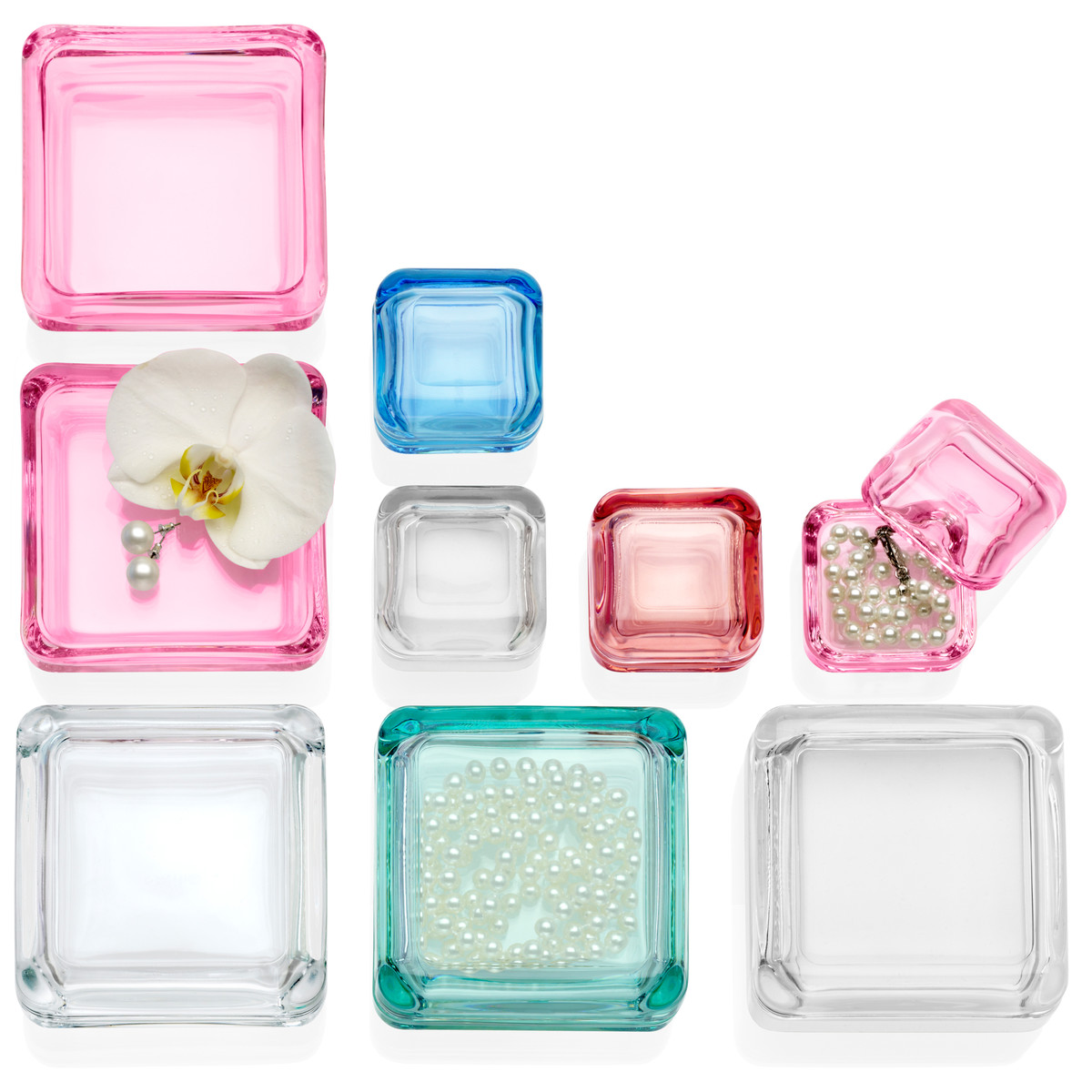 Iittala Шкатулка 5,5х10,8х10,8 см синя / морська Vitriini | https://grandposuda.com.ua