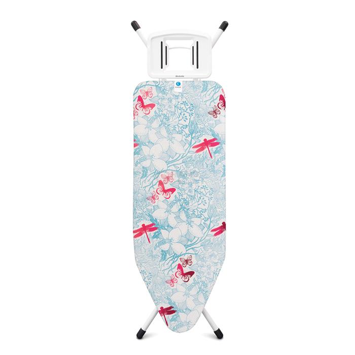 Brabantia Доска со стационарной подставкой для парового утюга 124 x 45 см (С) Botanical | https://grandposuda.com.ua