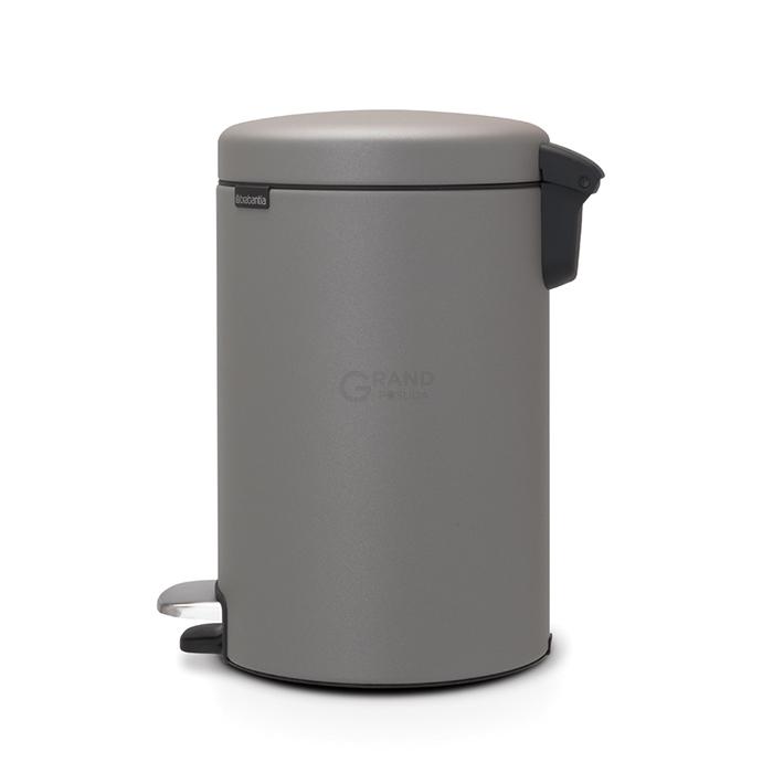 Brabantia Мусорный бак с педалью 12 л минерально-серый NewIcon | https://grandposuda.com.ua