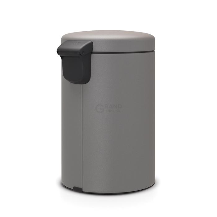 Brabantia Мусорный бак с педалью 12 л минерально-серый NewIcon | https://grandposuda.com.ua