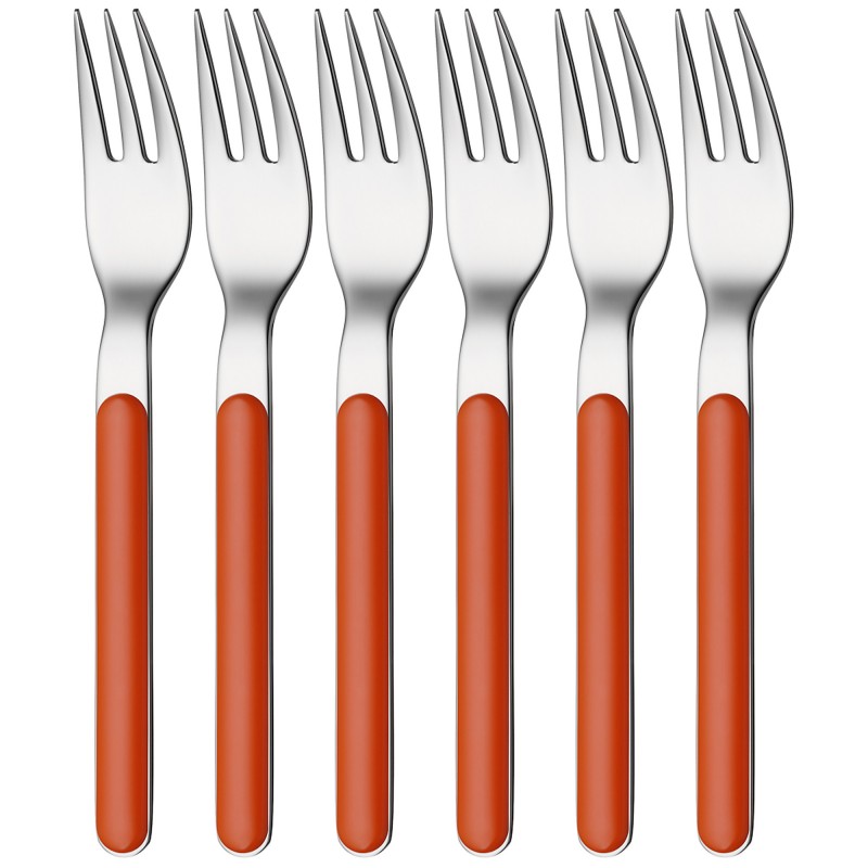 WMF Вилка десертная набор 6 предметов Tango orange | https://grandposuda.com.ua
