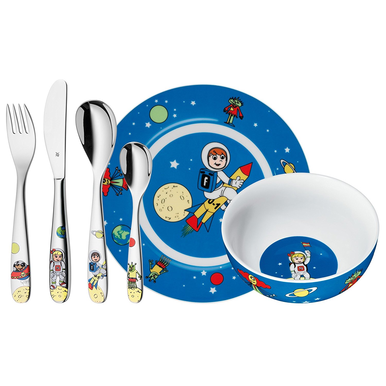 WMF Набір дитячого посуду 6 предметів Willy Mia Fred Space | https://grandposuda.com.ua