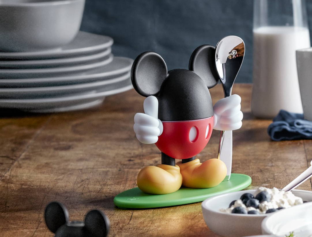WMF Дитяча підставка для яйця і ложка Mickey Mouse | https://grandposuda.com.ua