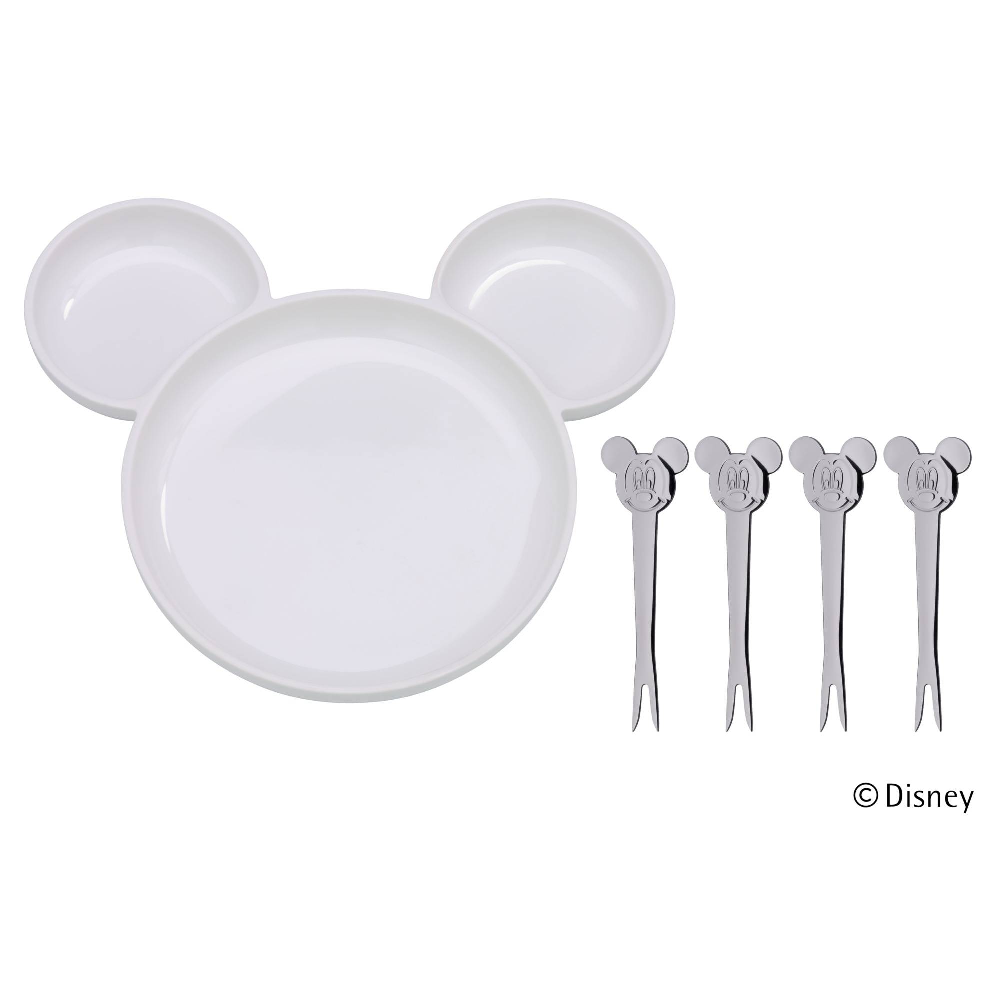 WMF Детский набор из тарелки и 4 ножей Mickey Mouse | https://grandposuda.com.ua