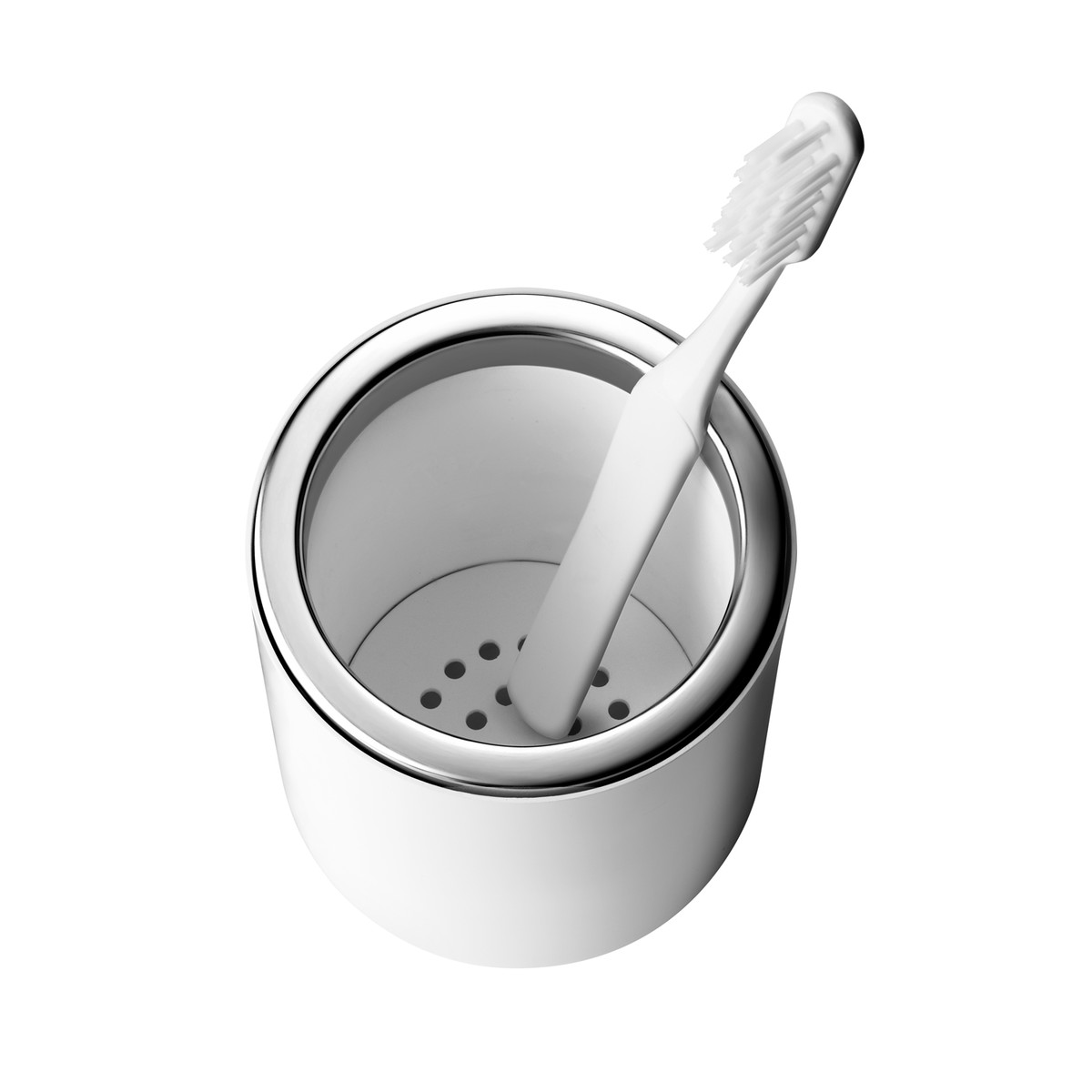 Подставка для зубных щеток 11x8,5x8,5x8,5 см белая Bath Menu | https://grandposuda.com.ua