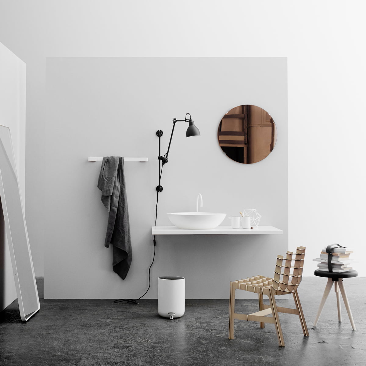 Кошик для сміття 34x23,5x23,5x23,5 см чорна Bath Menu | https://grandposuda.com.ua