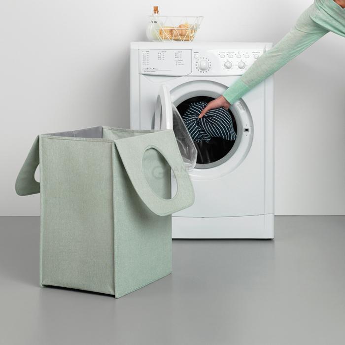 Brabantia Сумка для белья серо-зеленая 55 л | https://grandposuda.com.ua