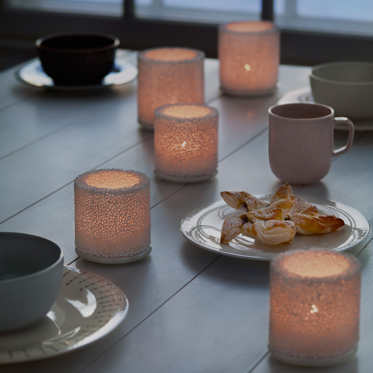 Iittala Підсвічник 12,5х11х11х11 см білий Fire | https://grandposuda.com.ua
