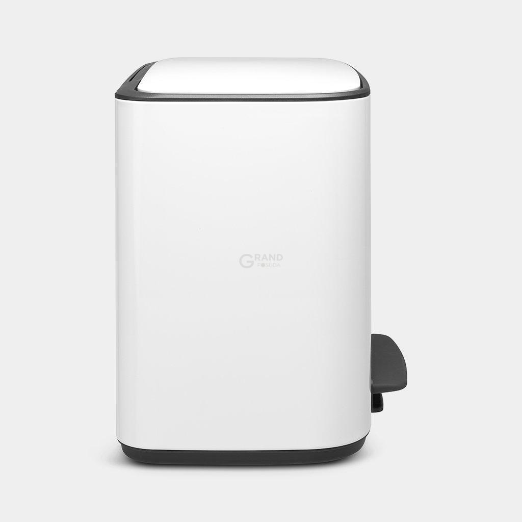 Brabantia Сміттєвий бак з педаллю 3х11 л білий трисекційний Pedal Bin Bo | https://grandposuda.com.ua