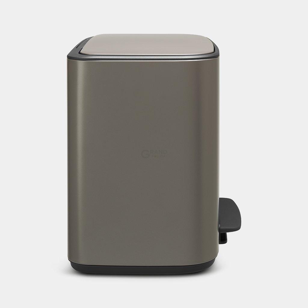 Brabantia Сміттєвий бак з педаллю 3х11 л платиновий трисекційний Pedal Bin Bo | https://grandposuda.com.ua