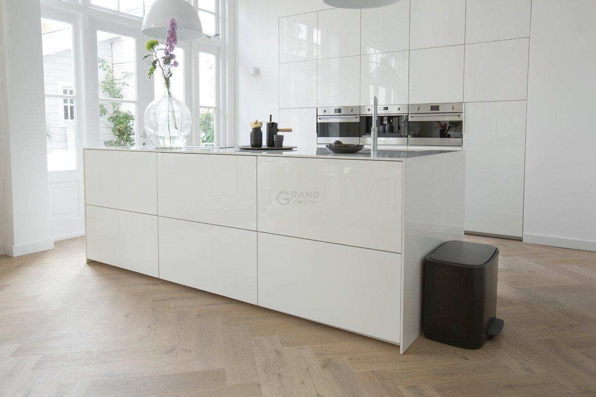 Brabantia Сміттєвий бак з педаллю 11 + 23 л чорний матовий двосекційний Pedal Bin Bo | https://grandposuda.com.ua
