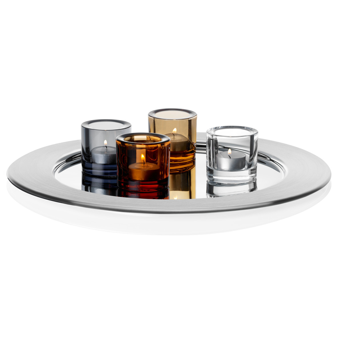 Iittala Тарелка Ø 26 см серебристая Sarpaneva | https://grandposuda.com.ua