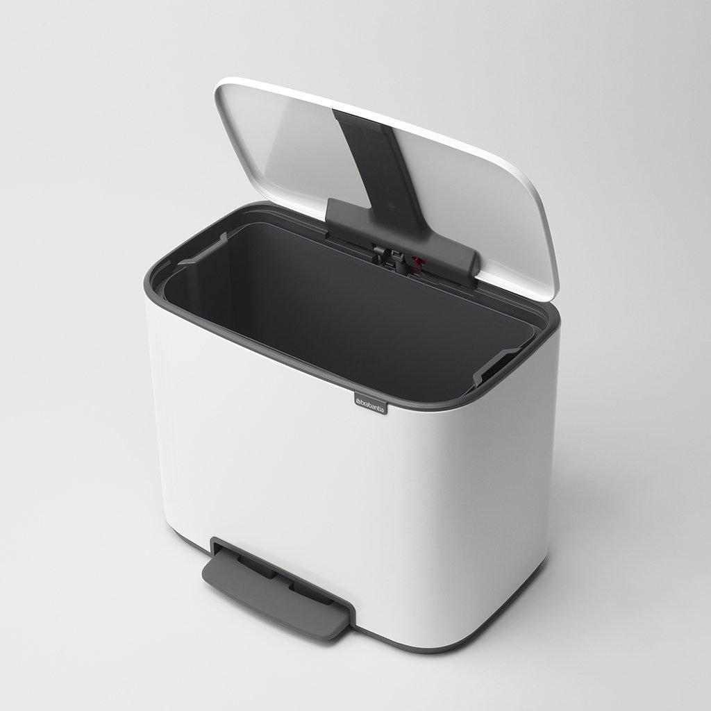 Brabantia Мусорный бак с педалью, 36 л белый Pedal Bin Bo | https://grandposuda.com.ua