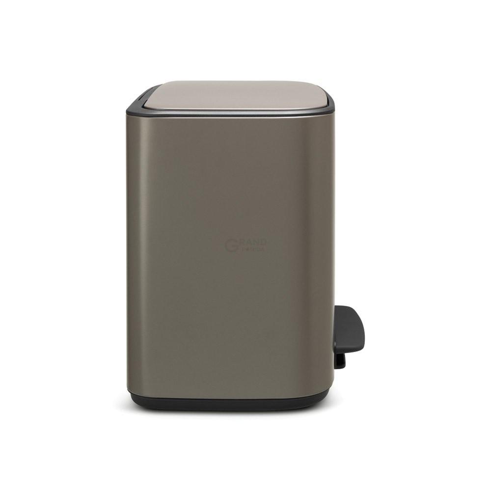 Brabantia Сміттєвий бак з педаллю, 36 л платиновий Pedal Bin Bo | https://grandposuda.com.ua
