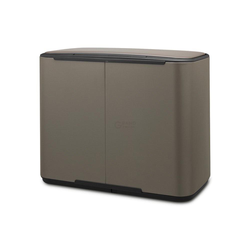 Brabantia Сміттєвий бак з педаллю, 36 л платиновий Pedal Bin Bo | https://grandposuda.com.ua