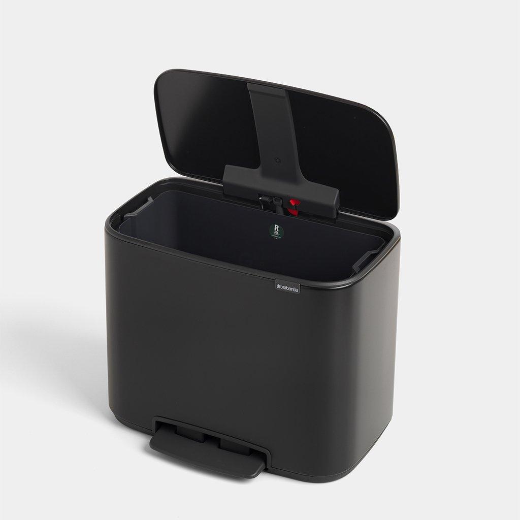 Brabantia Мусорный бак с педалью, 36 л черный матовый Pedal Bin Bo | https://grandposuda.com.ua