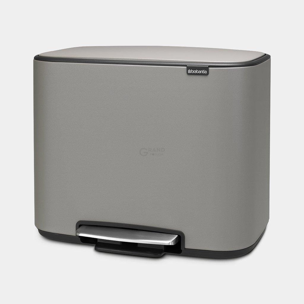 Brabantia Сміттєвий бак з педаллю, 36 л сірий Pedal Bin Bo | https://grandposuda.com.ua