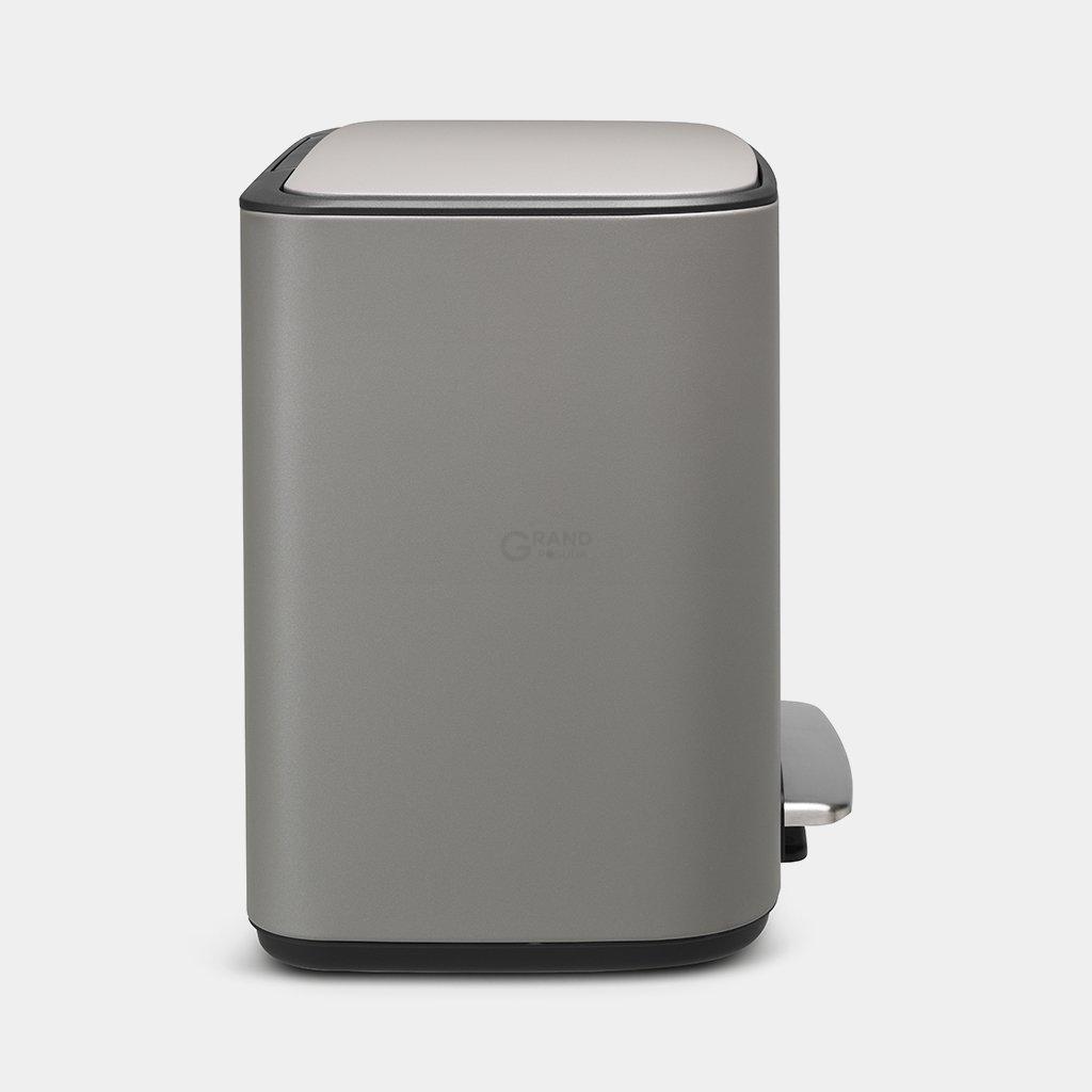 Brabantia Сміттєвий бак з педаллю, 36 л сірий Pedal Bin Bo | https://grandposuda.com.ua