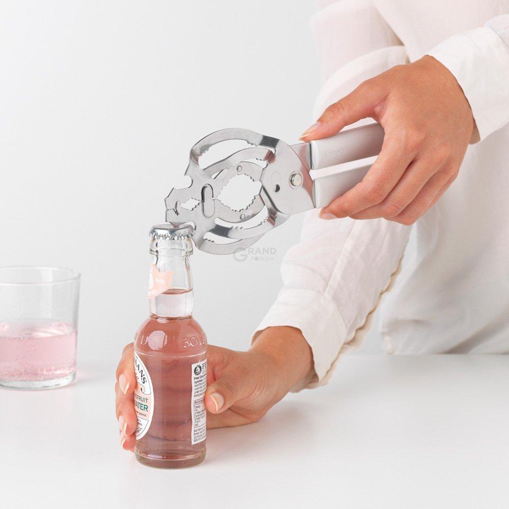 Brabantia Відкривачка універсальна 24,5 см світло-сіра Tasty Colours Plus | https://grandposuda.com.ua