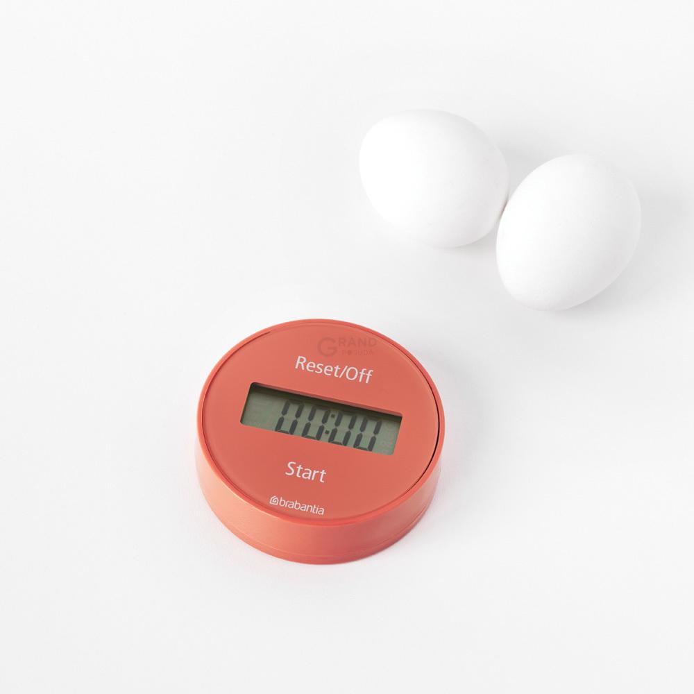 Brabantia Таймер кухонний на магніті 7,6х7,6х2,5 см червоний Tasty Colours Plus | https://grandposuda.com.ua