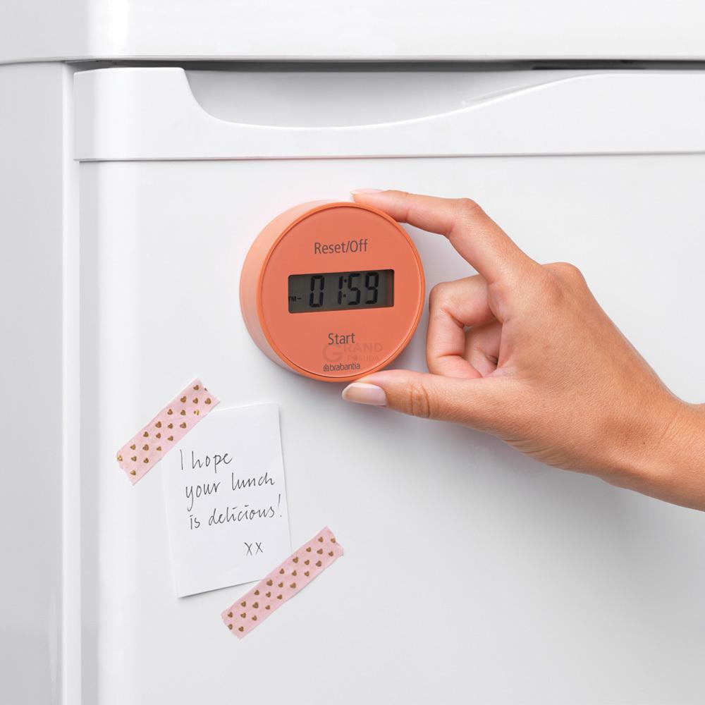 Brabantia Таймер кухонний на магніті 7,6х7,6х2,5 см червоний Tasty Colours Plus | https://grandposuda.com.ua