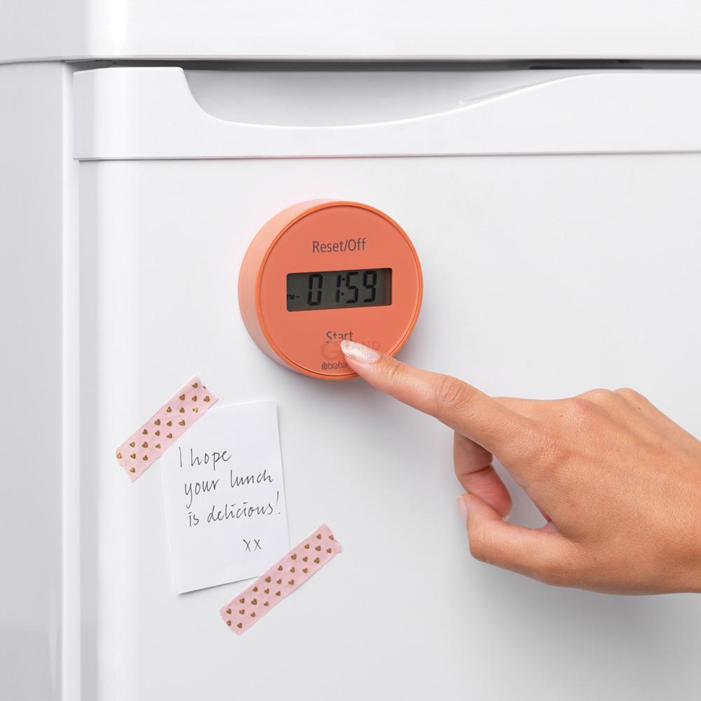 Brabantia Таймер кухонний на магніті 7,6х7,6х2,5 см червоний Tasty Colours Plus | https://grandposuda.com.ua