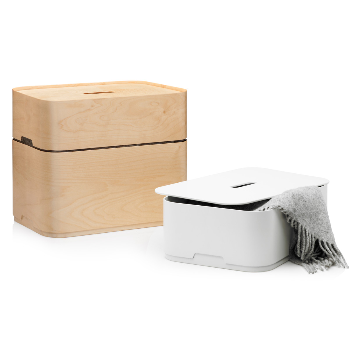 Iittala Ємність для зберігання 15х30х45 см світло-коричнева Vakka | https://grandposuda.com.ua