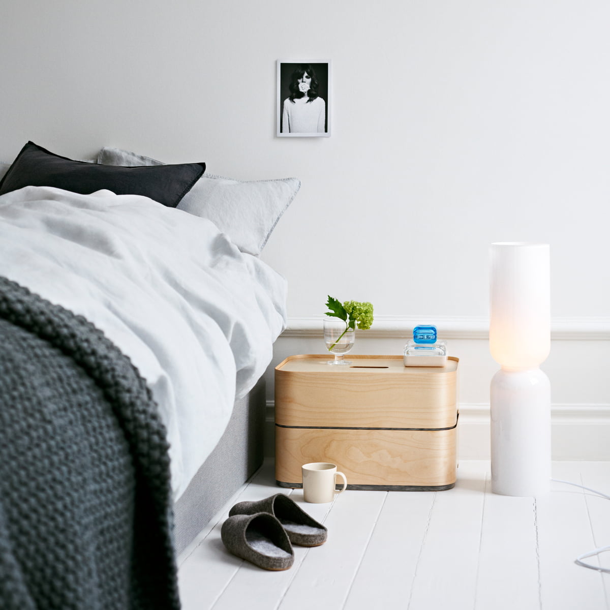 Iittala Ємність для зберігання 23х30х45 см біла Vakka | https://grandposuda.com.ua