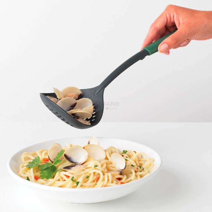Brabantia Шумовка 31,6 см зеленая Tasty Colours Plus | https://grandposuda.com.ua