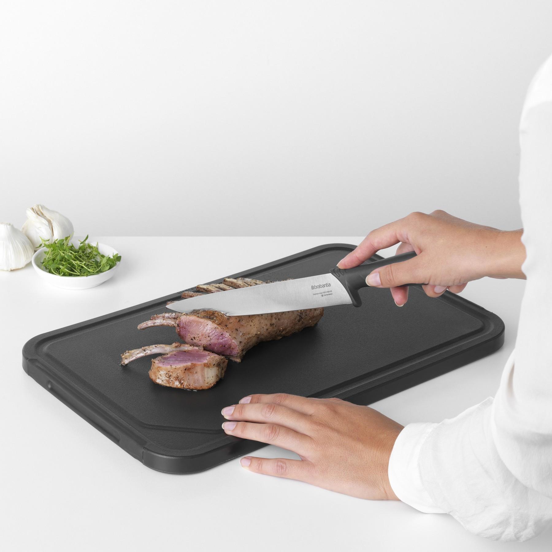 Brabantia Дошка обробна / піднос 27x43 см темно-сіра Tasty Colours Plus | https://grandposuda.com.ua
