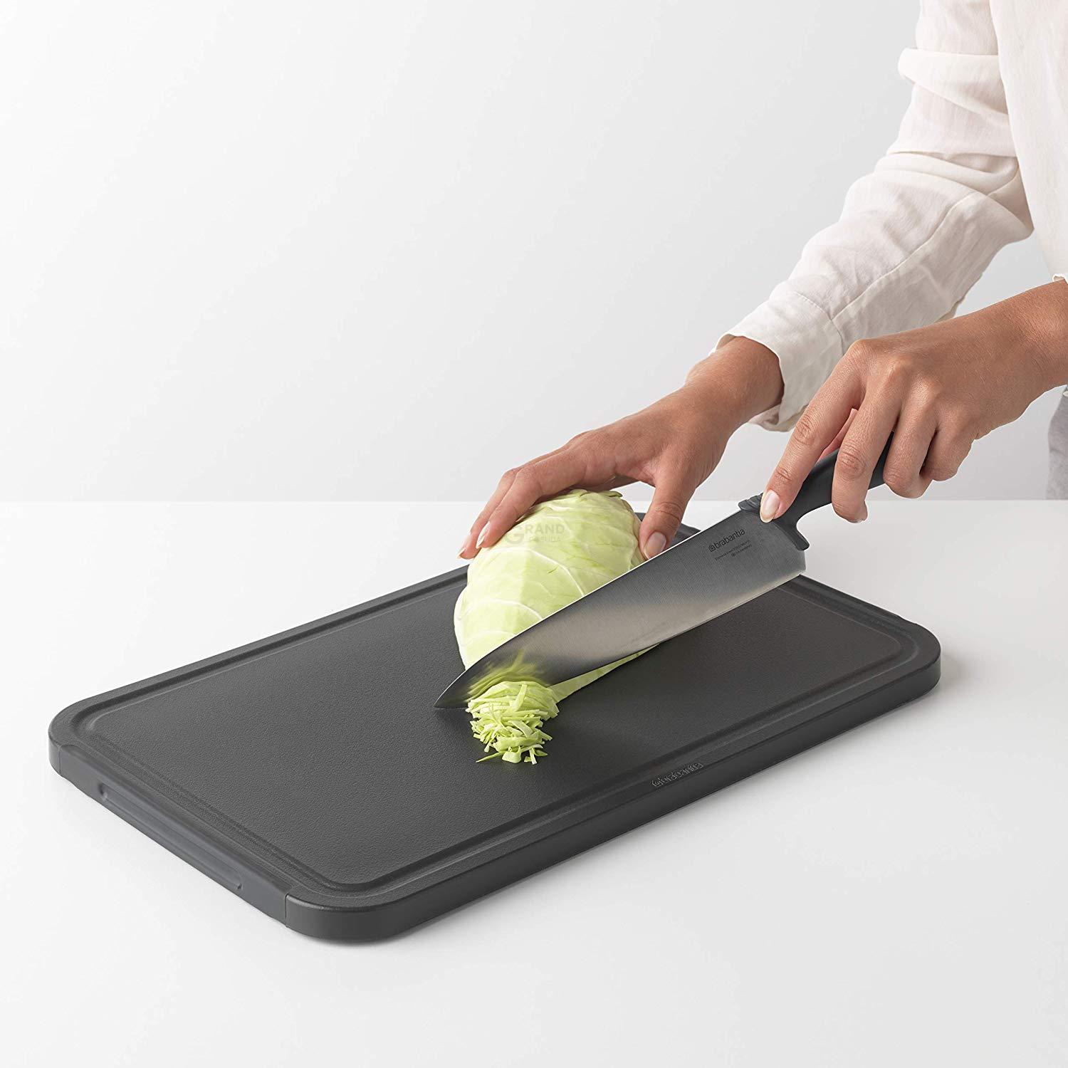 Brabantia Дошка обробна / піднос 27x43 см темно-сіра Tasty Colours Plus | https://grandposuda.com.ua