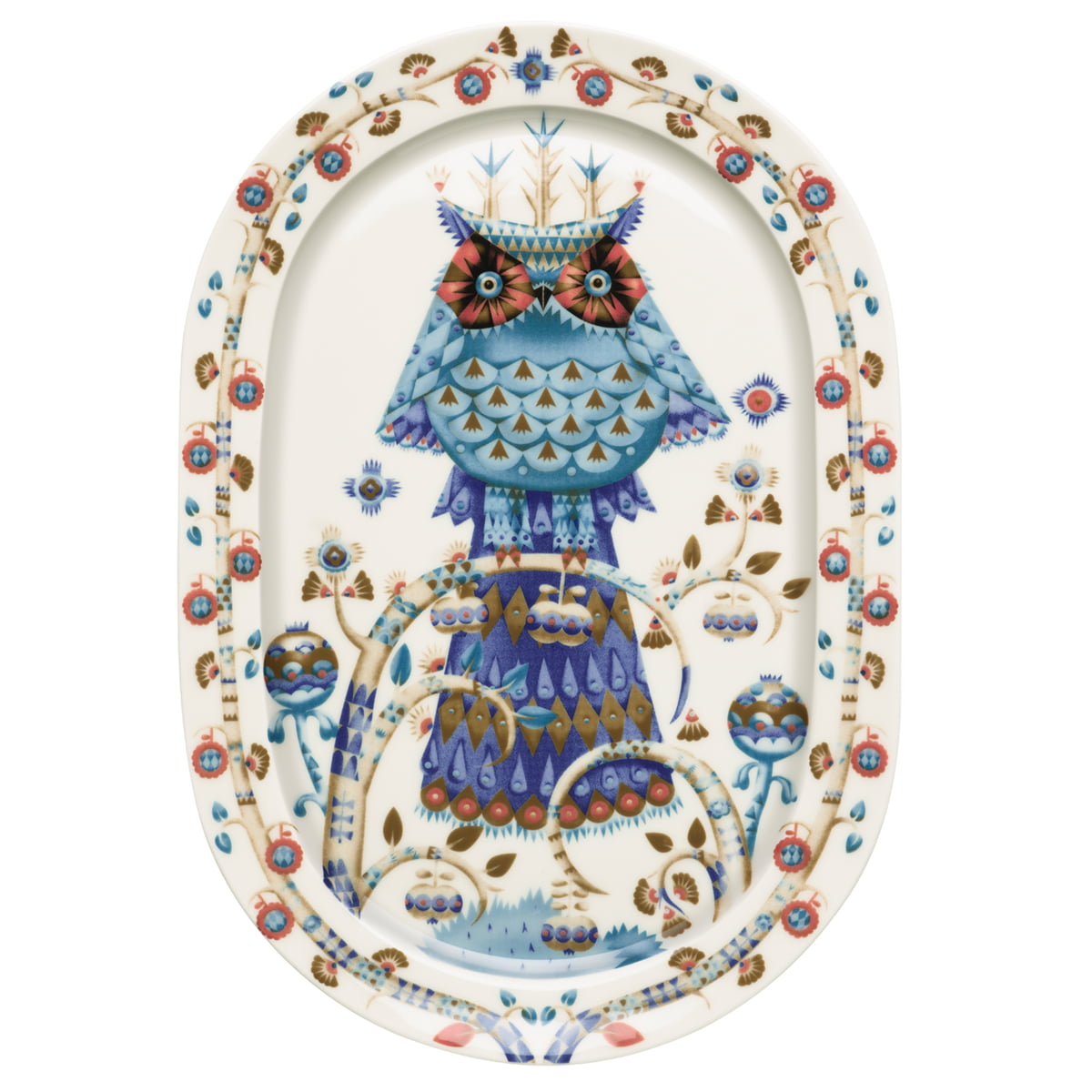 Iittala Блюдо сервіровки Ø 41 см біле / мульти Taika | https://grandposuda.com.ua