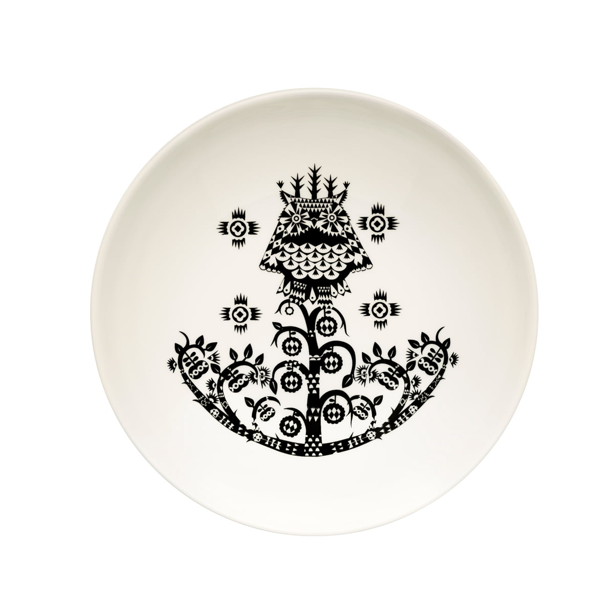 Iittala Тарілка Ø 20 см чорно-біла Taika | https://grandposuda.com.ua