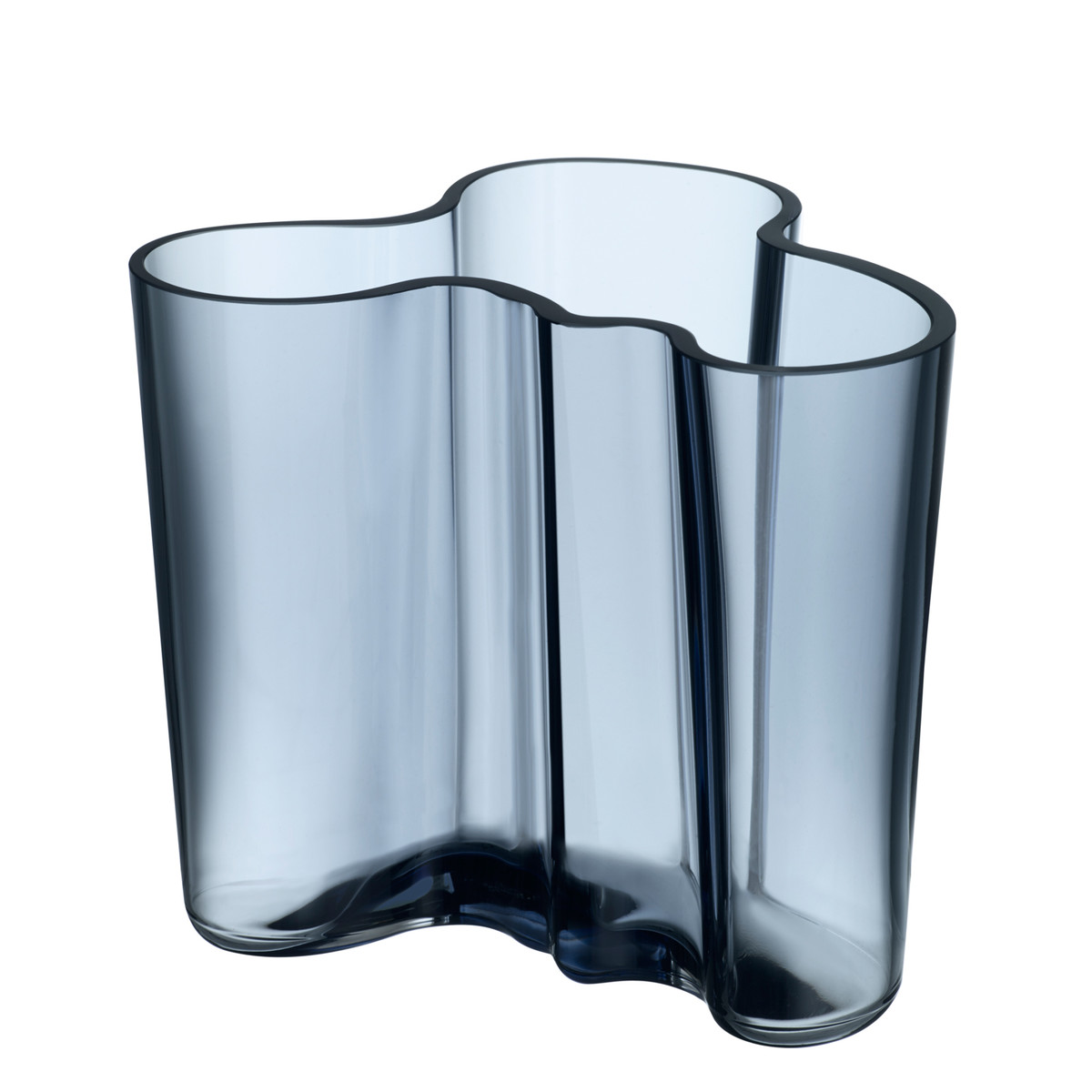 Iittala Ваза 12х15х12,5 см темно-синя Aalto | https://grandposuda.com.ua