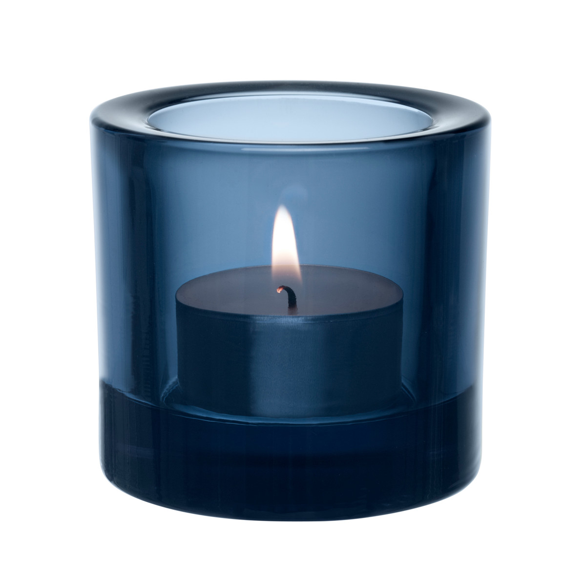 Iittala Підсвічник для чайної свічки 6,9х6 см темно-синій Kivi | https://grandposuda.com.ua