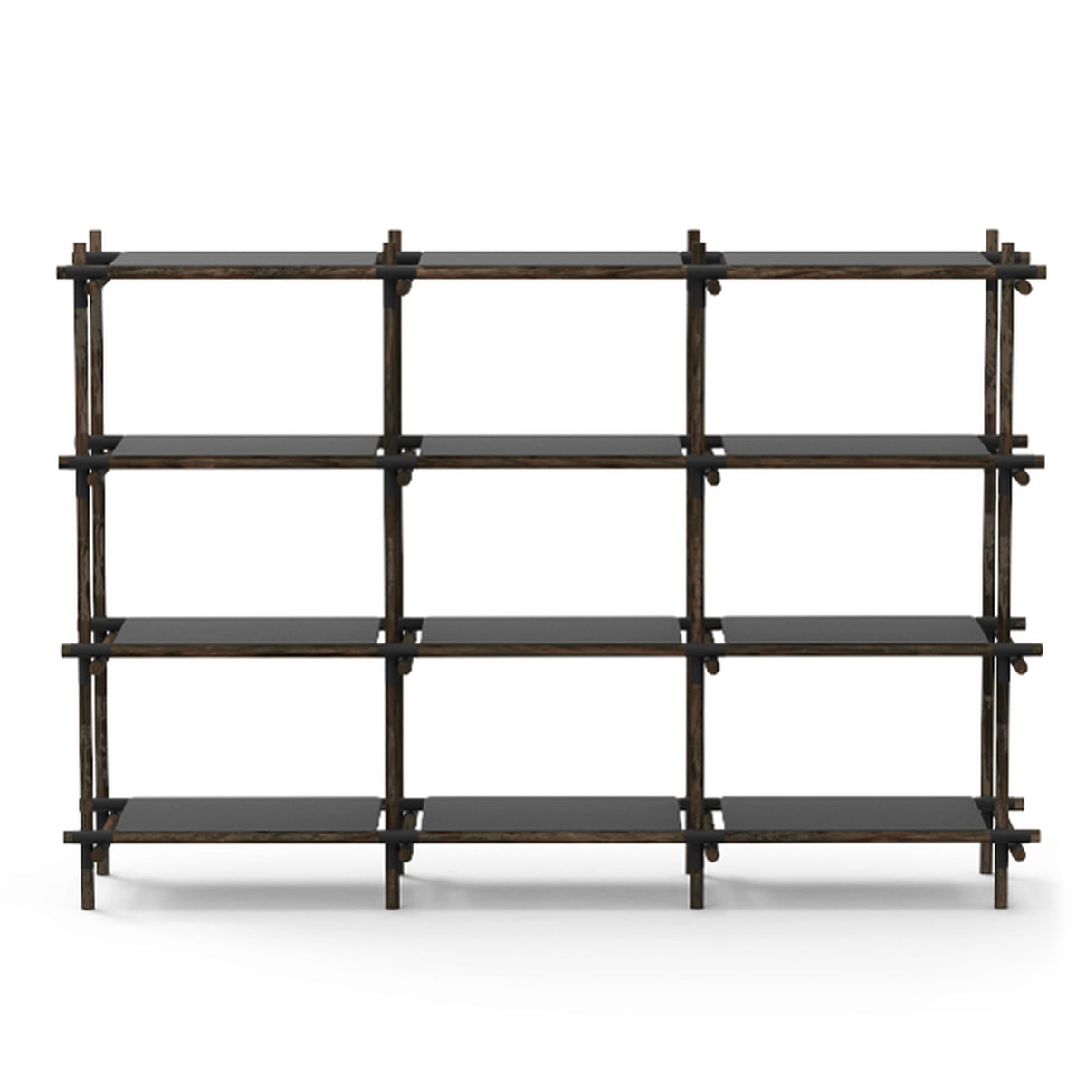 Модульна стелажна система 58x50,1x195,4 см чорна / темний ясен дуб Stick System Menu | https://grandposuda.com.ua