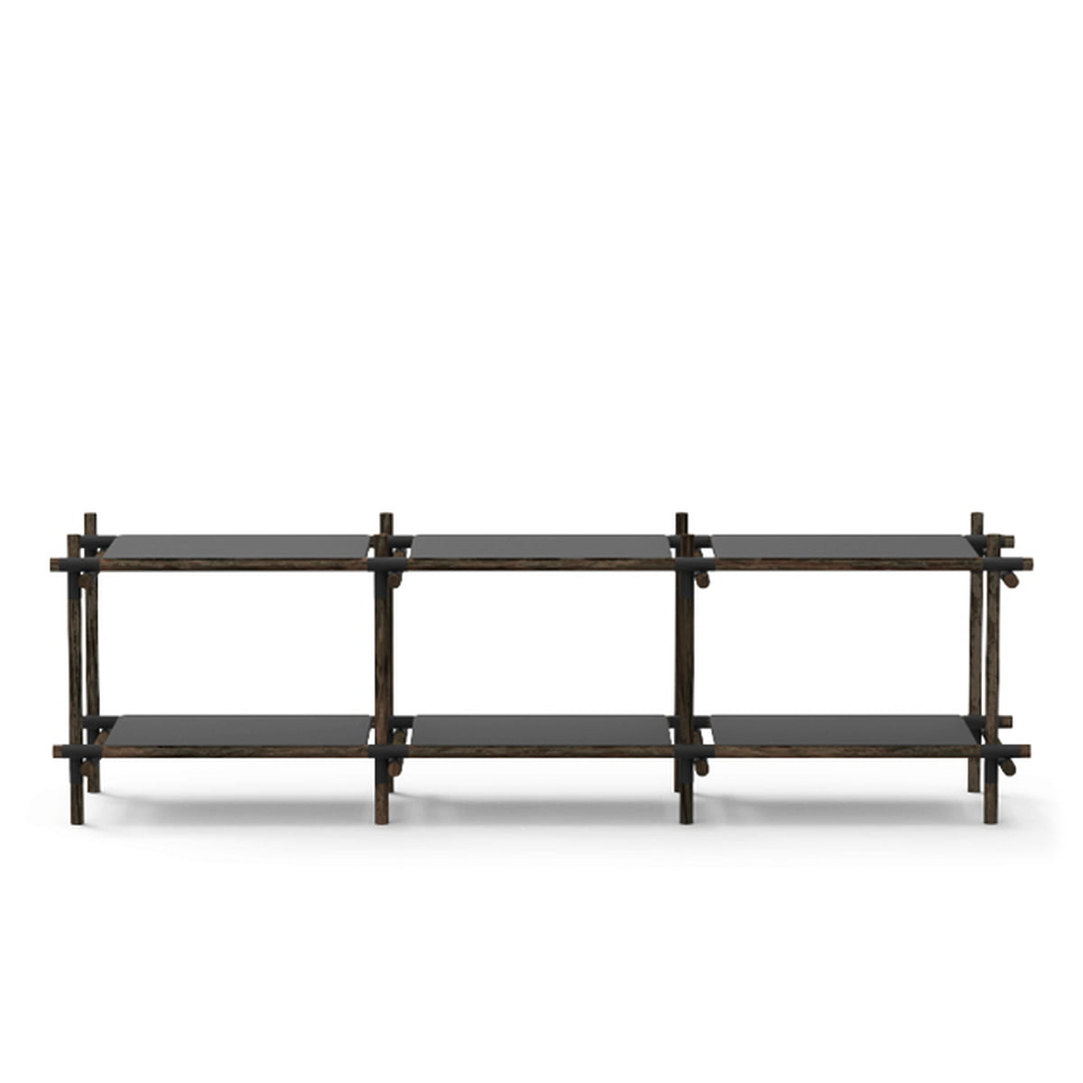 Модульна стелажна система 58x50,1x195,4 см чорна / темний ясен дуб Stick System Menu | https://grandposuda.com.ua