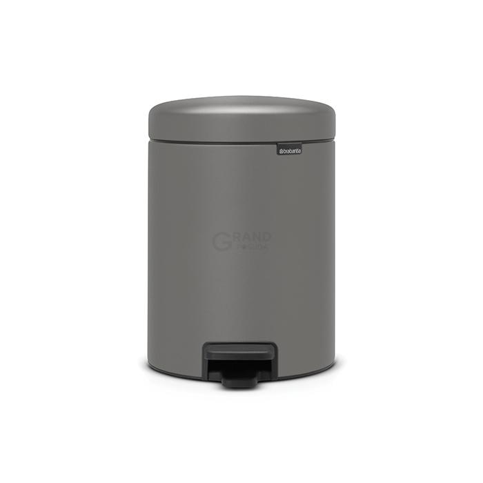Brabantia Сміттєвий бак з педаллю 5 л мінерально-сірий NewIcon | https://grandposuda.com.ua