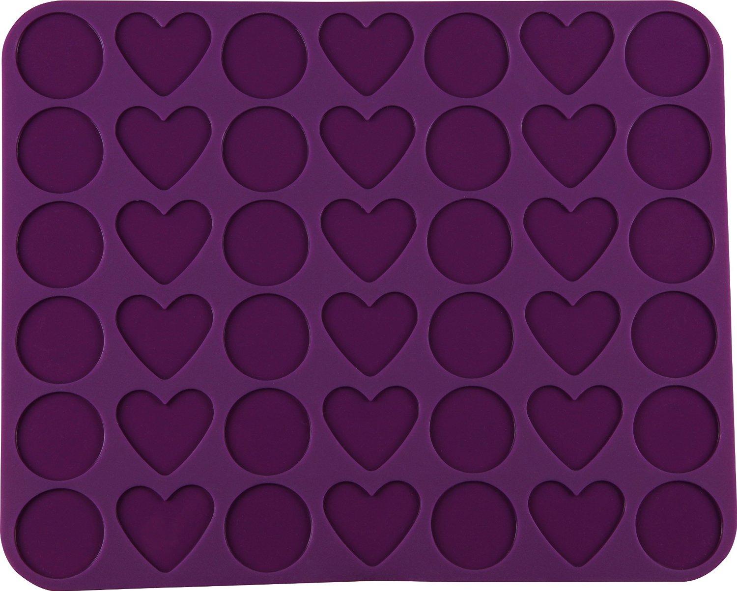 Dr. Oetker Силиконовый коврик для выпечки фигурных макарон 36 х 29 см Flexxibel Love | https://grandposuda.com.ua