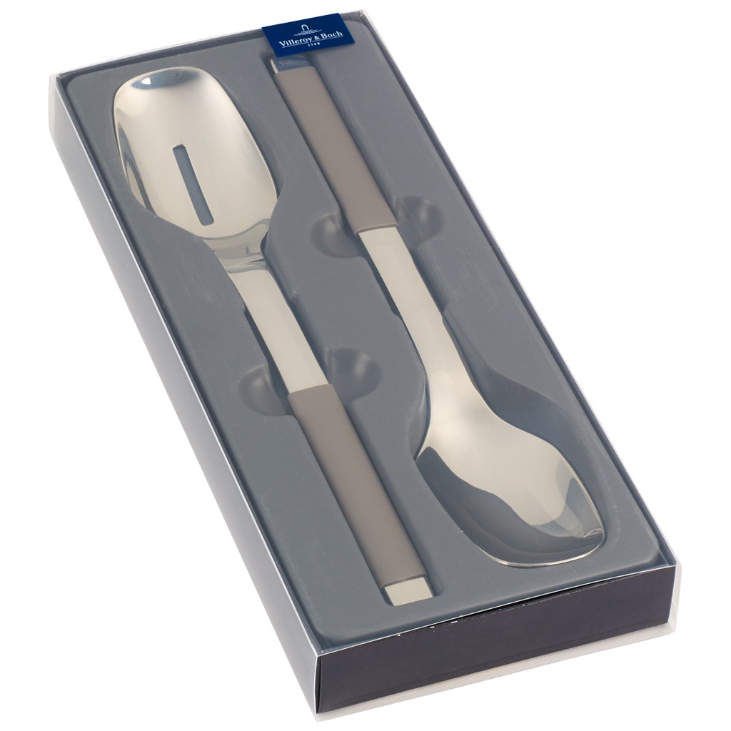Villeroy & Boch Прилади для салату набір 2 предмета S + Taupe | https://grandposuda.com.ua