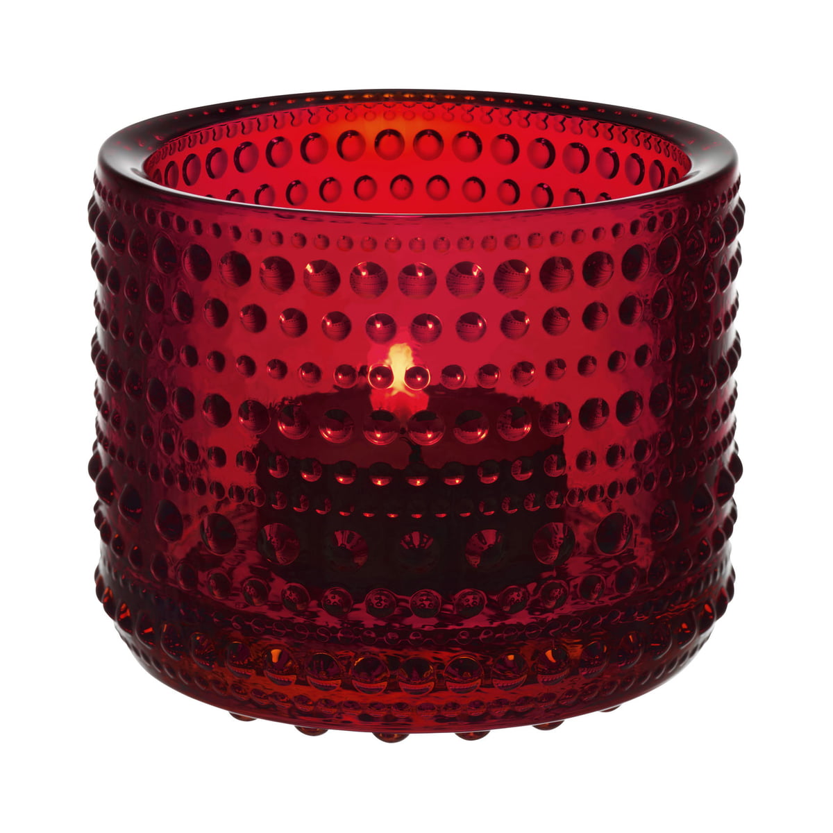 Iittala Підсвічник 6,4х7,7 см червоний Kastehelmi | https://grandposuda.com.ua
