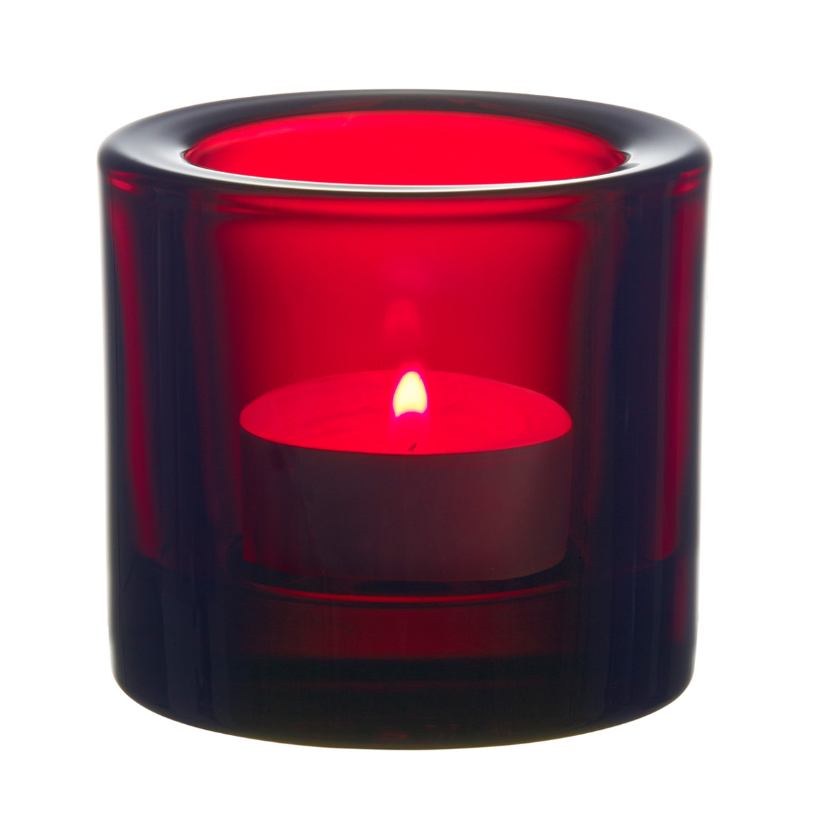 Iittala Підсвічник для чайної свічки 6,9х6 см червоний Kivi | https://grandposuda.com.ua