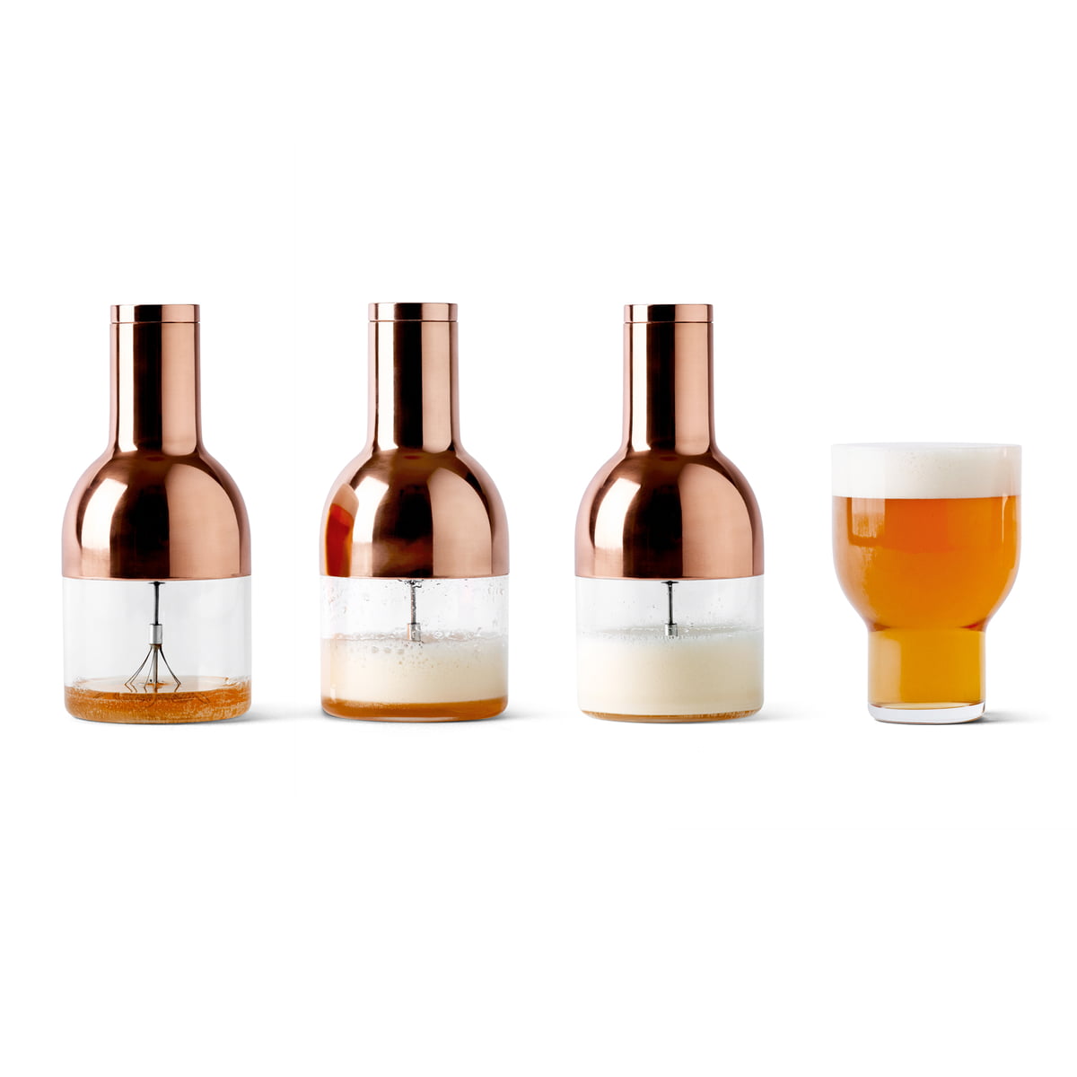 Піноутворювач для пива 17,5x8x8x8 см мідний Bieraufschaumer Menu | https://grandposuda.com.ua