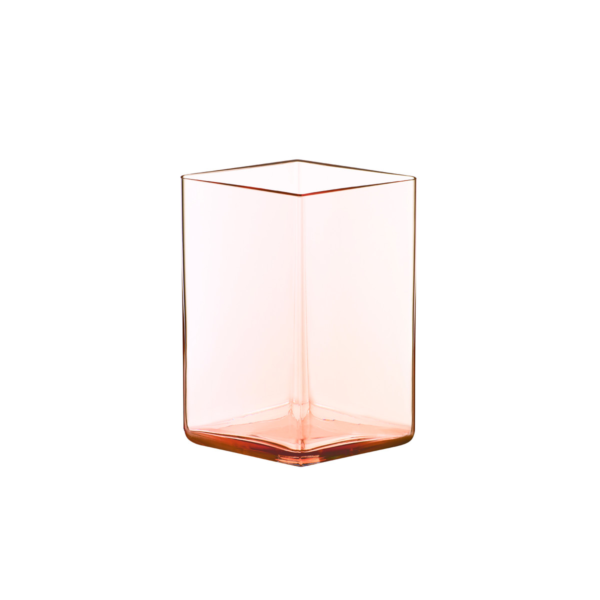 Iittala Ваза 14х11,5х11,5 см світло-рожева Ruutu | https://grandposuda.com.ua