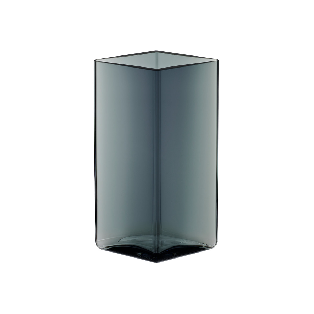 Iittala Ваза 18х11,5х11,5 см сіра Ruutu | https://grandposuda.com.ua
