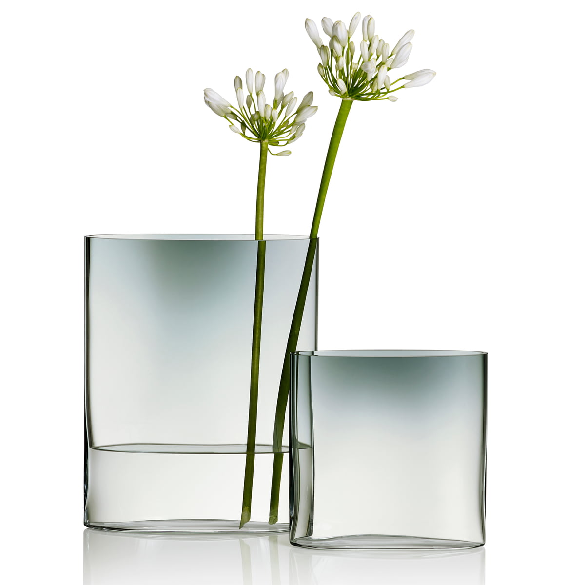 Iittala Ваза 25х25х25 см прозора / сіра Ovalis | https://grandposuda.com.ua
