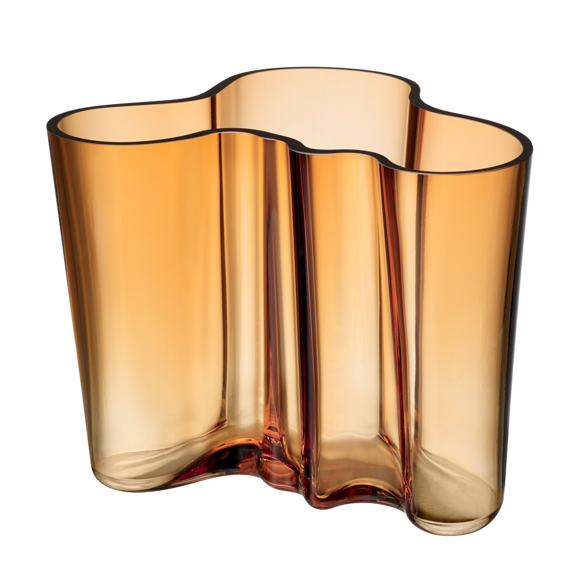 Iittala Ваза 16х19х20 см бурштинова Aalto | https://grandposuda.com.ua
