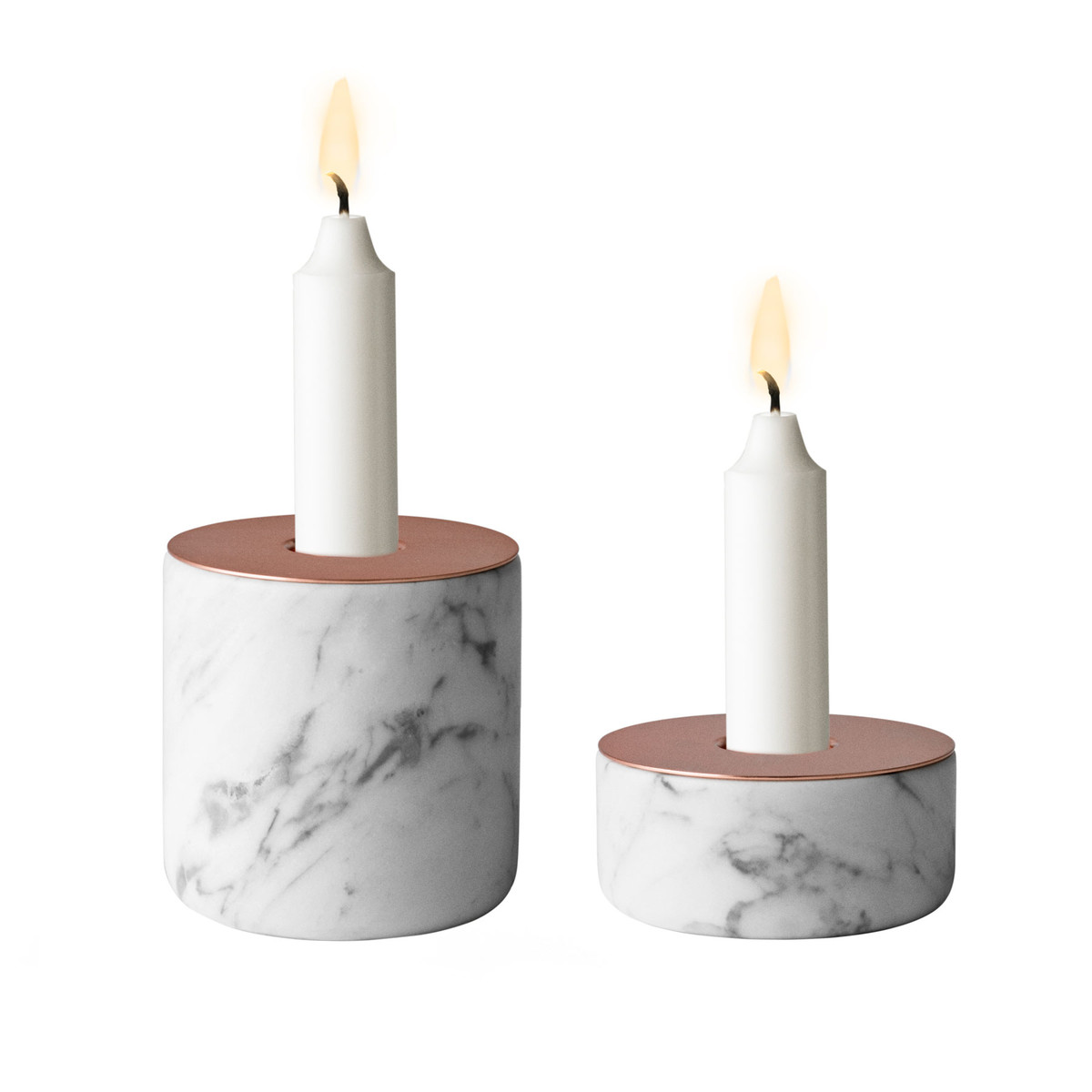 Підсвічник 9x8x8x8 см чорний мармур / мідний Chunk of Marble Menu | https://grandposuda.com.ua