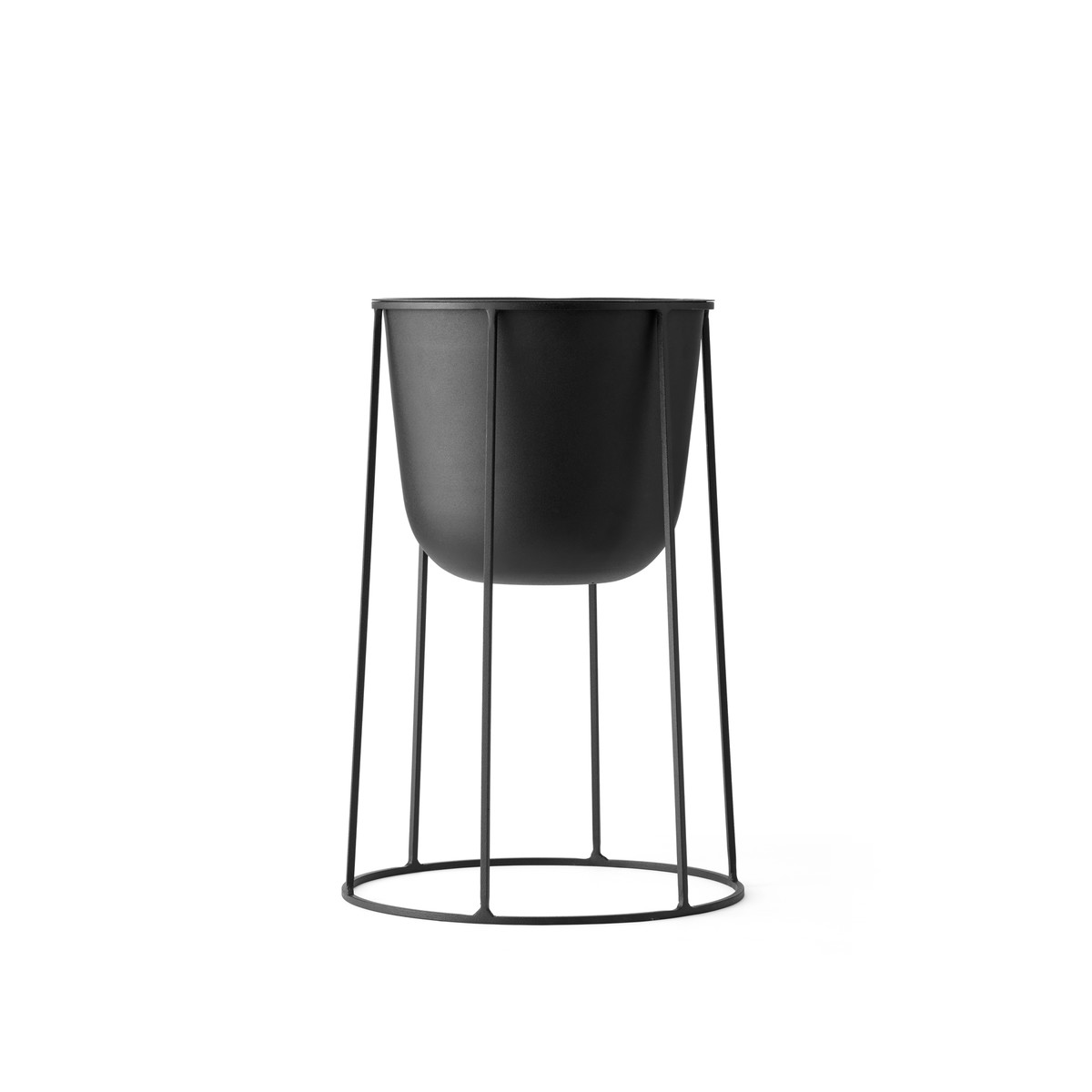 Підставка для квіткового горщика 40x23x23x23 см чорна Wire Menu | https://grandposuda.com.ua