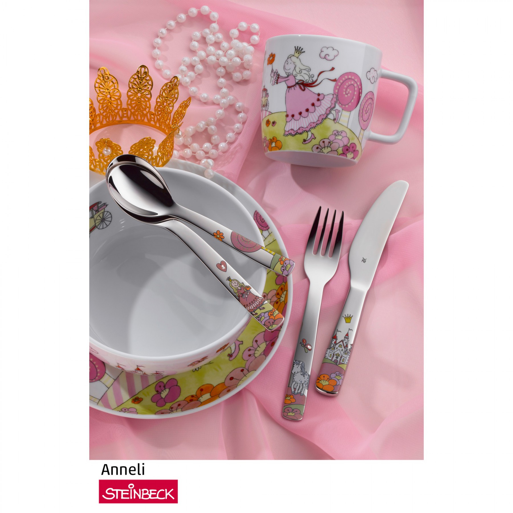WMF Набір дитячого посуду 6 предметів Prinzessin Anneli | https://grandposuda.com.ua